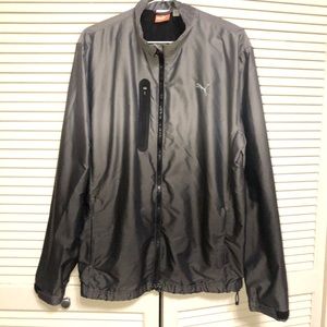 Ombré black and grey Puma windbreaker